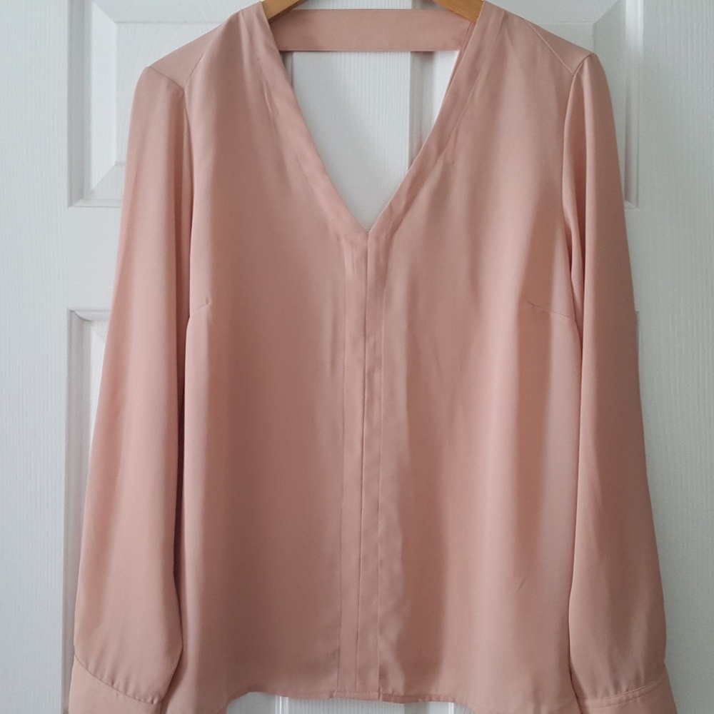 Dalia Blush Long Sleeve Blouse